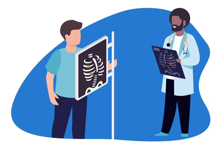 médecin effectuant un examen